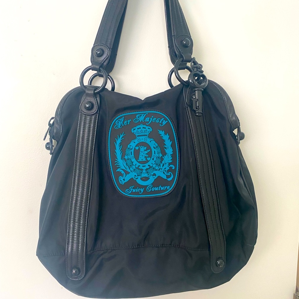 Vintage Juicy Couture black bag with leather straps